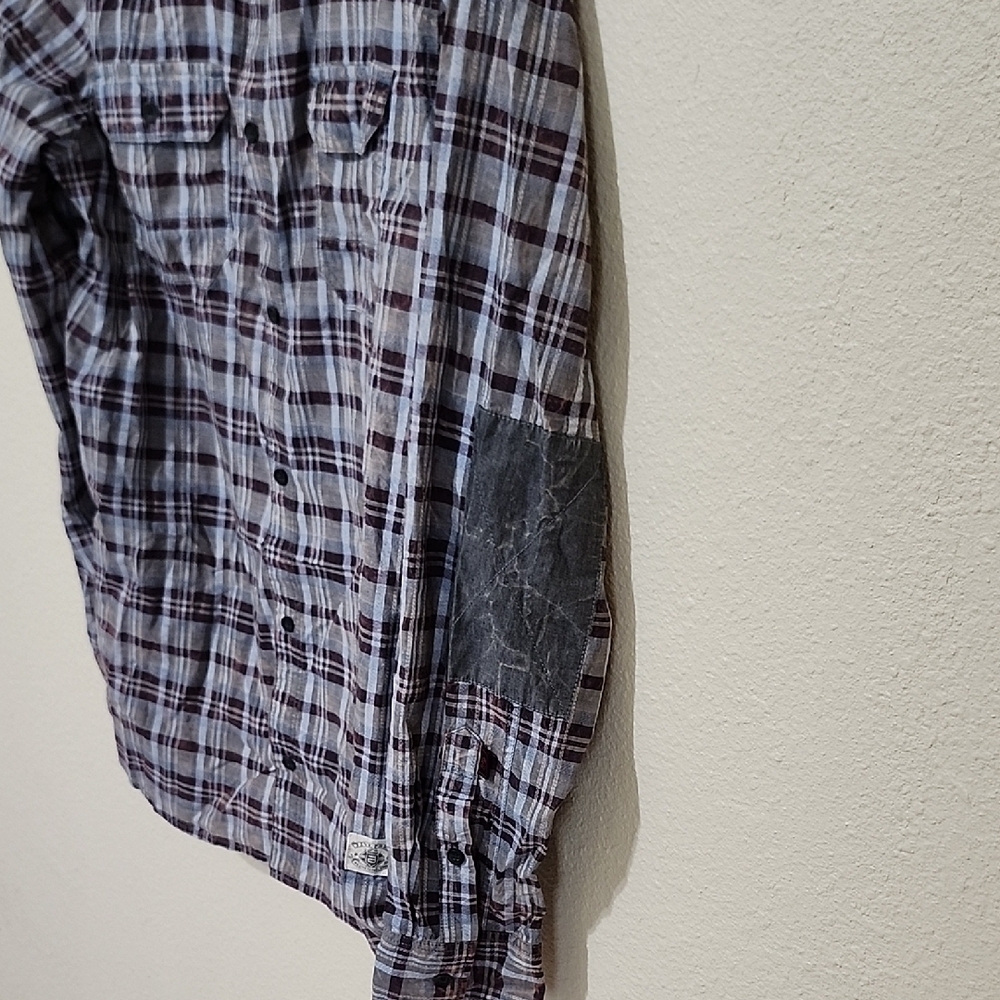 Buffalo David Bitton Plaid Button Down Shirt - Black and White - Picture 8 of 11